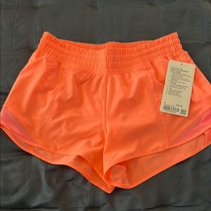 Hotty hot high rise 2.5 inseam shorts sunset color